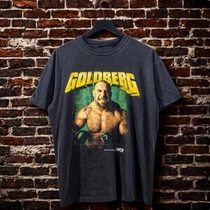 Bill Goldberg WCW Wrestling Shirt 90s The Streak Rare Sz L Black Vintage
